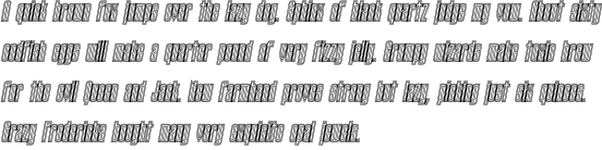 Tauern Engraved Condensed Bold Oblique OT