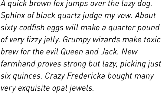 FF DIN OT Regular Italic