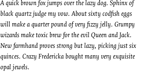 FF Quadraat OT Regular Italic