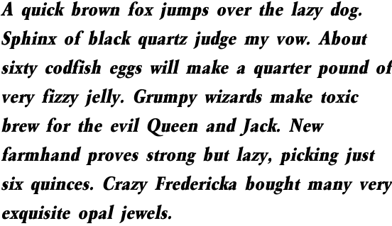 URW Garamond Extra Narrow Extra Bold Oblique