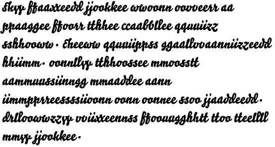 Bello Script Ligatures