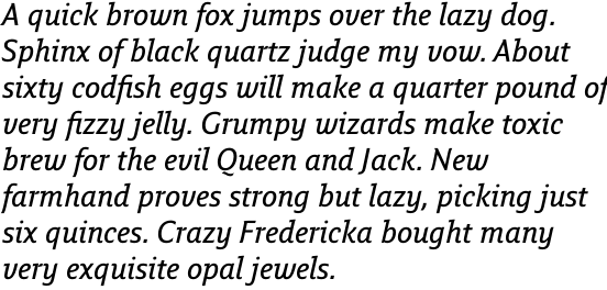 Fresco Informal Sans Semi Bold Italic OT