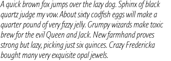 Fresco Sans Condensed Light Italic OT