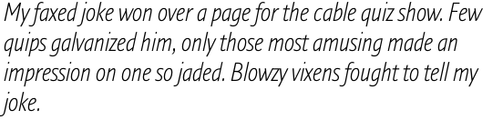 Fresco Sans Condensed Light Italic OT