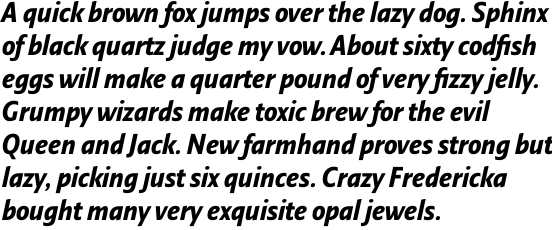 Fresco Sans Condensed Bold Italic OT