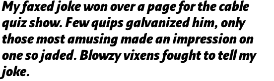 Fresco Sans Condensed Black Italic OT