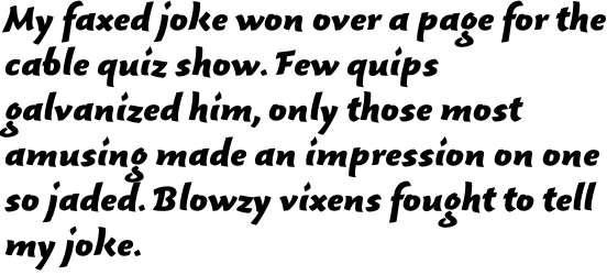 Fresco Script Sans Black OT