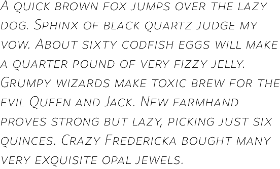 Maurea Thin Italic Caps LF OT