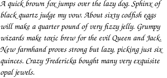 ITC Zapf Chancery Medium Italic OT