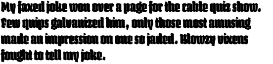 Fakir Display Black Condensed